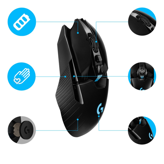 Obrázok pre Logitech G G903 Lightspeed myš Pro praváky i leváky RF bezdrátový Optický 25600 DPI