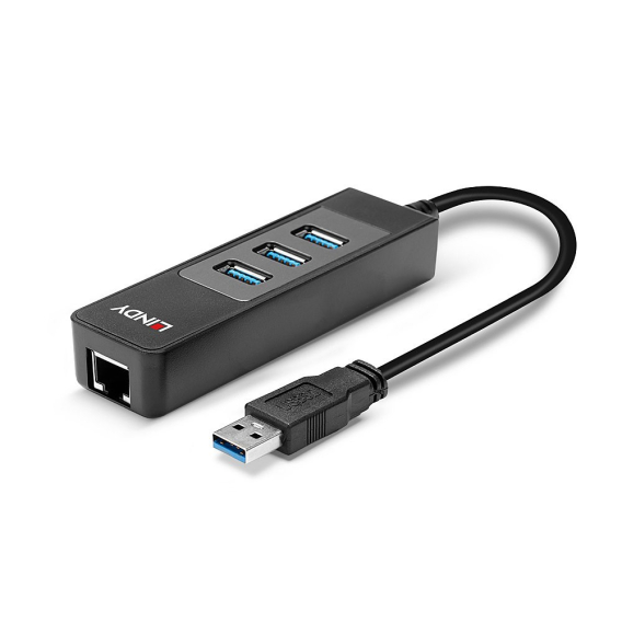 Obrázok pre Lindy 43176 rozbočovač rozhraní USB 3.2 Gen 1 (3.1 Gen 1) Type-A 5000 Mbit/s Černá