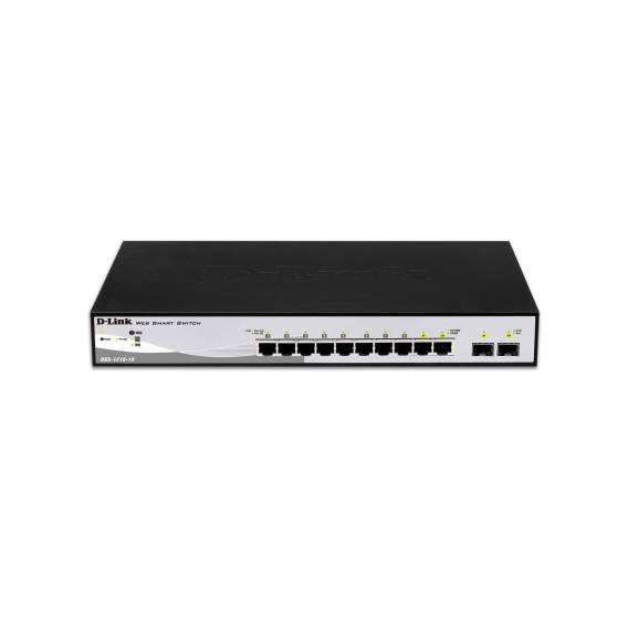 Obrázok pre D-Link DGS-1210-10 Řízený L2 Gigabit Ethernet (10/100/1000) 1U Černá, Šedá