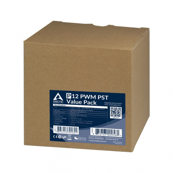 Obrázok pre ARCTIC P12 PWM PST Value Pack Počítačová skříň Ventilátor 12 cm Černá