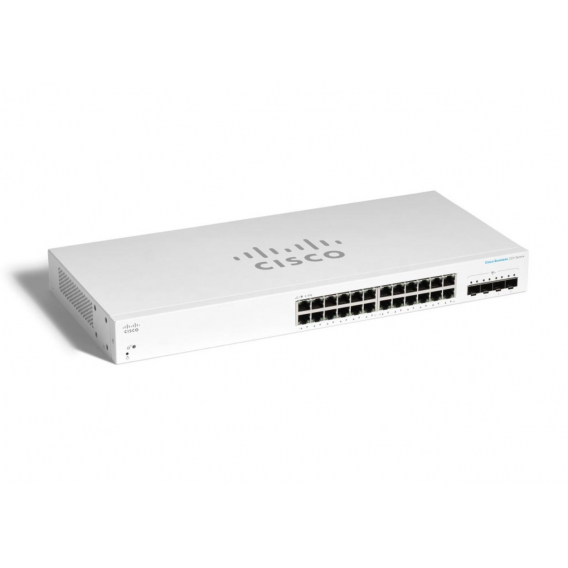 Obrázok pre Cisco CBS220-24T-4X Řízený L2 Gigabit Ethernet (10/100/1000) Bílá