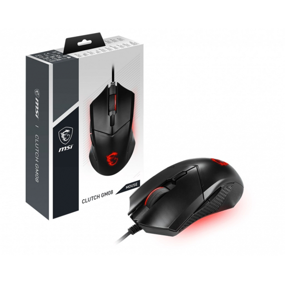 Obrázok pre MSI Clutch GM08 myš Hraní Pro praváky i leváky USB Typ-A Optický 4200 DPI