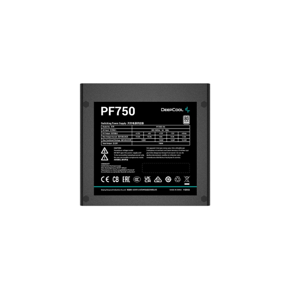 Obrázok pre DeepCool PF750 napájecí zdroj 750 W 20+4 pin ATX ATX Černá