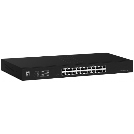 Obrázok pre LevelOne Switch 24x GE GEU-2431 19\" Rack Mount Kit Nespravované Gigabit Ethernet (10/100/1000) 1U Černá