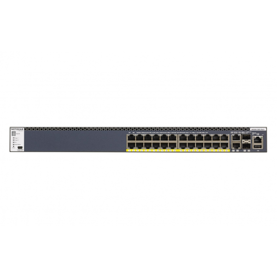 Obrázok pre NETGEAR M4300-28G-PoE+ Řízený L3 Gigabit Ethernet (10/100/1000) Podpora napájení po Ethernetu (PoE) 1U Černá