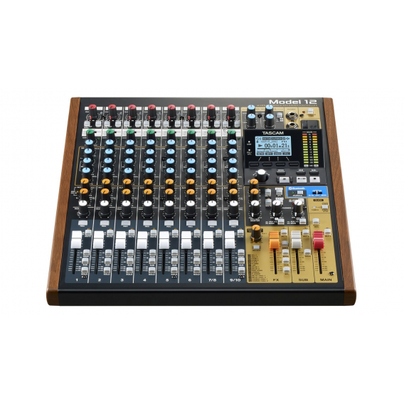 Obrázok pre Tascam Model 12 12 kanály/kanálů 20 - 20000 Hz Černá, Dřevo