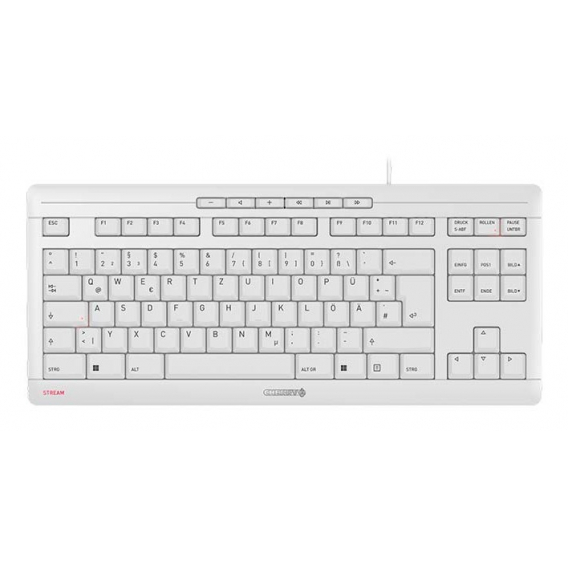 Obrázok pre CHERRY STREAM KEYBOARD TKL klávesnice Univerzální USB QWERTZ Německý Bílá