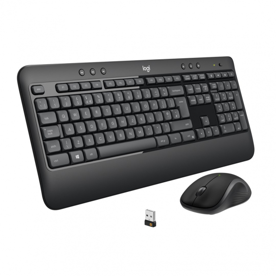 Obrázok pre Logitech Advanced MK540 klávesnice Obsahuje myš Univerzální USB QWERTZ švýcarský Černá, Bílá