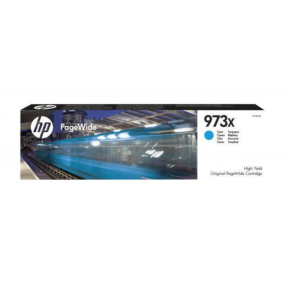 Obrázok pre HP 973X Azurová originální kazeta PageWide s vysokou výtěžností
