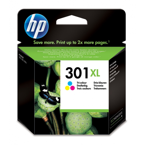 Obrázok pre HP 301XL Tříbarevná originální inkoustová kazeta s vysokou výtěžností