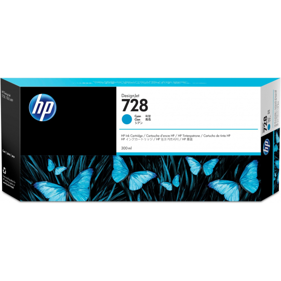 Obrázok pre HP Azurová inkoustová kazeta DesignJet 728, 300 ml