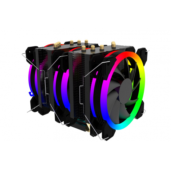 Obrázok pre Gembird CPU-HURACAN-RGB-X500 CPU X500 ventilátor s RGB podsvícením