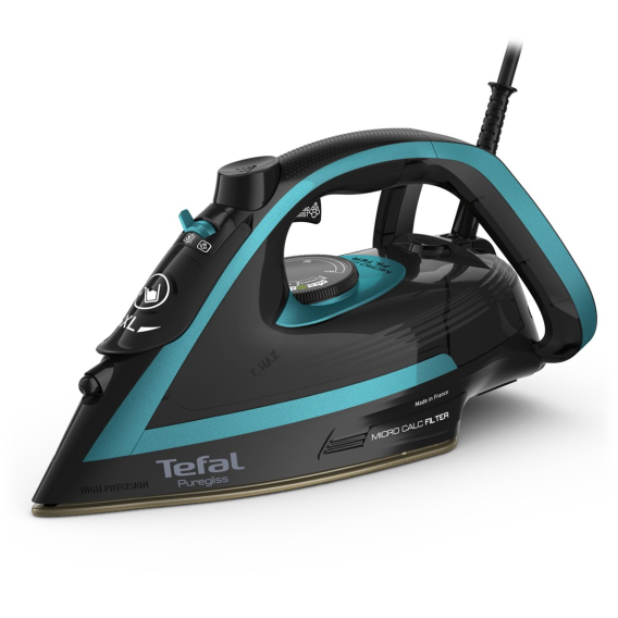 Obrázok pre Tefal Puregliss FV8066 Suché i parní žehlení Durilium AirGlide Autoclean soleplate 3000 W Černá, Modrá