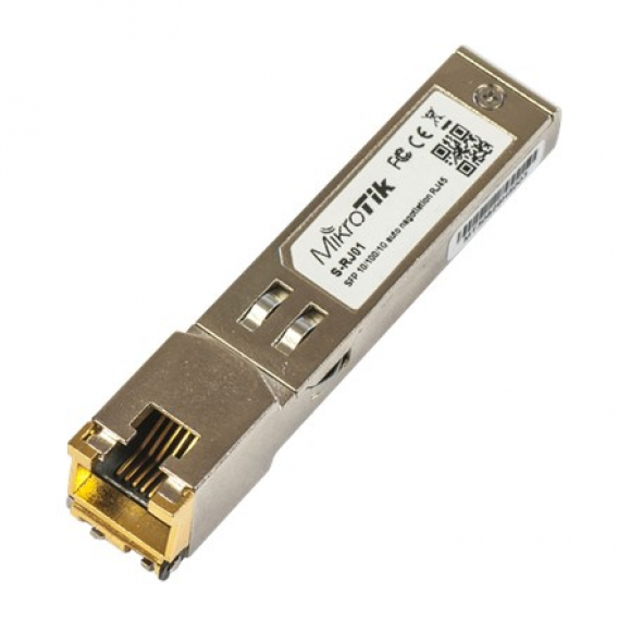 Obrázok pre MikroTik | S-RJ01 | SFP | Copper | RJ-45 | 10/100/1000 Mbit/s | Maximum transfer distance 100 m | 0 to +85C