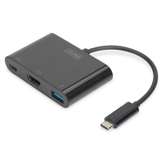 Obrázok pre Digitus DA-70855 dokovací stanice/replikátor portů USB 3.2 Gen 1 (3.1 Gen 1) Type-C Černá