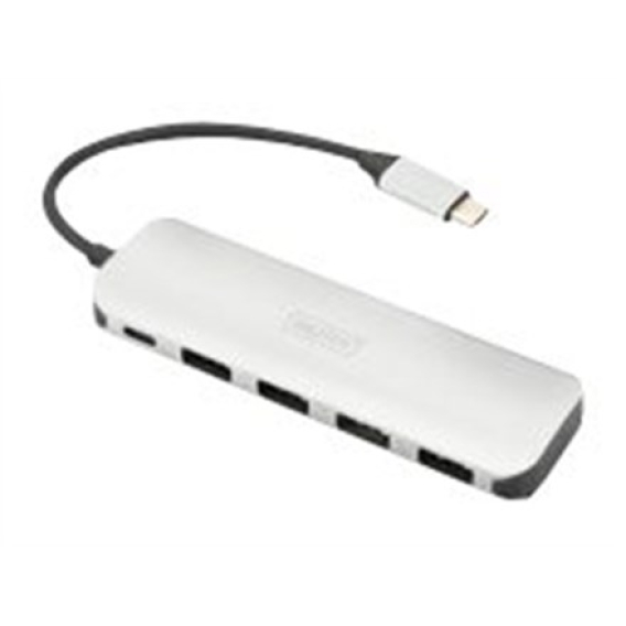 Obrázok pre Digitus DA-70242-1 rozbočovač rozhraní USB 3.2 Gen 1 (3.1 Gen 1) Type-C 5000 Mbit/s Stříbrná