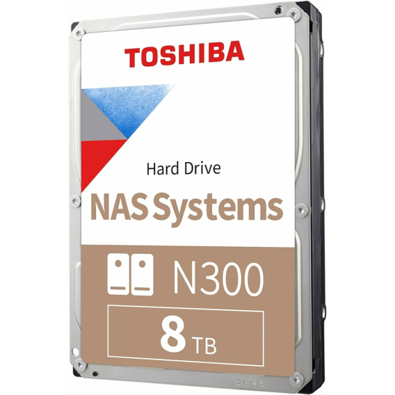 Obrázok pre Toshiba N300 NAS vnitřní pevný disk 8 TB 7200 ot/min 256 MB 3.5" Serial ATA III