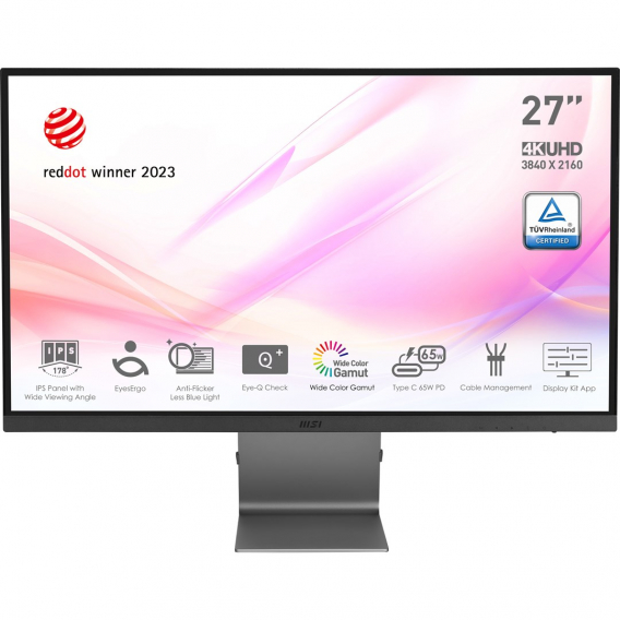 Obrázok pre MSI Modern MD271UL počítačový monitor 68,6 cm (27") 3840 x 2160 px 4K Ultra HD Šedá