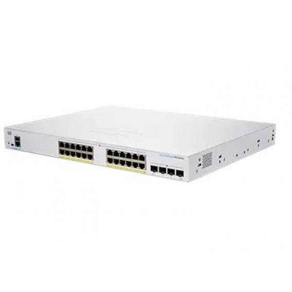 Obrázok pre Cisco CBS250-24P-4X-EU síťový přepínač Řízený L2/L3 Gigabit Ethernet (10/100/1000) Stříbrná