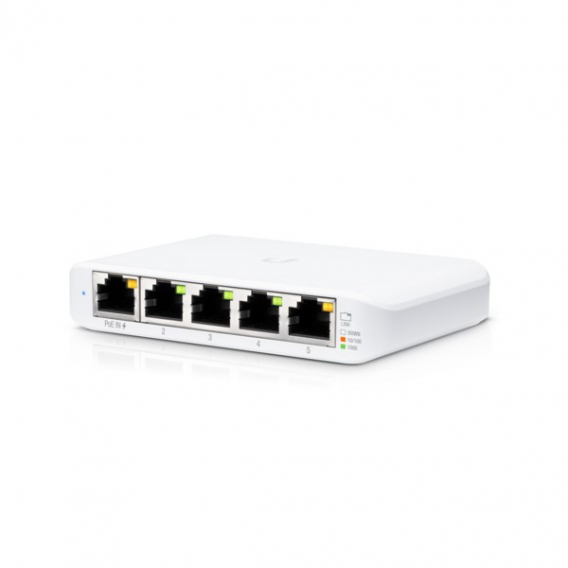 Obrázok pre Ubiquiti UniFi Switch Flex Mini (5-pack) Řízený Gigabit Ethernet (10/100/1000) Podpora napájení po Ethernetu (PoE) Bílá