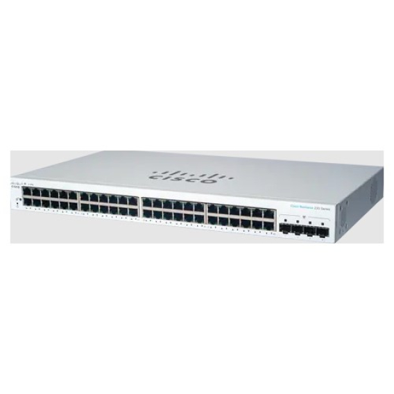 Obrázok pre Cisco CBS220-48T-4G Řízený L2 Gigabit Ethernet (10/100/1000) 1U Bílá