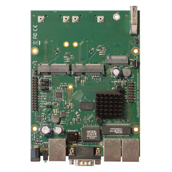 Obrázok pre Mikrotik RBM33G router zapojený do sítě Černá, Zelená, Šedá