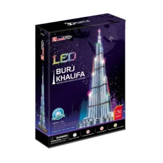 Obrázok pre CUBIC FUN LED 306-20508 3D LED PUZZLE - BURJ KHALIFA