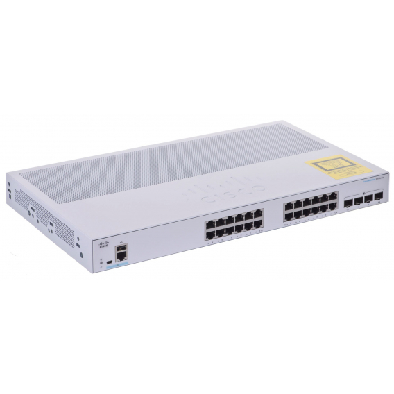 Obrázok pre Cisco CBS350-24T-4X-EU síťový přepínač Řízený L2/L3 Gigabit Ethernet (10/100/1000) Stříbrná