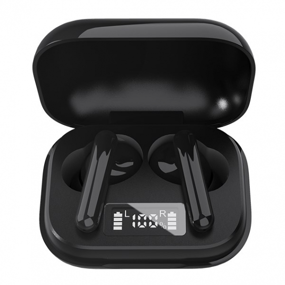 Obrázok pre Denver TWE-38BLACK sluchátka / náhlavní souprava Sluchátka s mikrofonem Bezdrátový Do ucha Hovory/hudba Bluetooth Černá