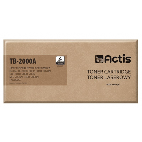Obrázok pre Actis Tonerová kazeta TB-2000A (náhradní kazeta Brother TN-2000/TN-2005; standardní; 2500 stran; černá)