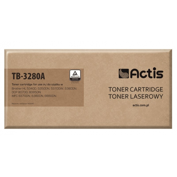 Obrázok pre Actis Tonerová kazeta TB-3280A (náhradní kazeta Brother TN-3280; standardní; 8000 stran; černá)