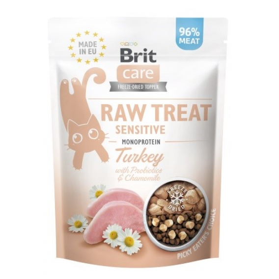 Obrázok pre BRIT Care Raw Treat Sensitive turkey - pamlsek pro kočky - 40g