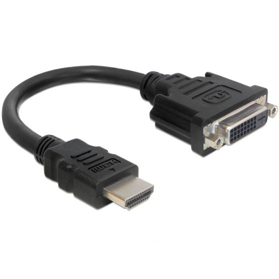 Obrázok pre DeLOCK 0.2m HDMI-DVI M/F 0,2 m HDMI Typ A (standardní) DVI-D Černá