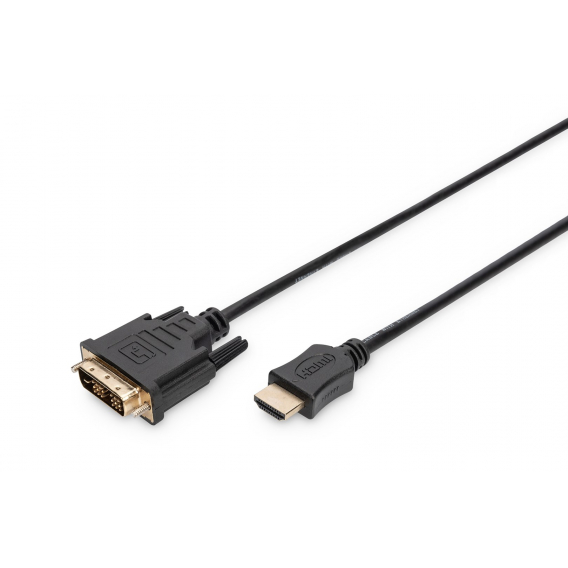 Obrázok pre DIGITUS HDMI-Kabel A->DVI(18+1)   St/St  3.0m schwarz FullHD