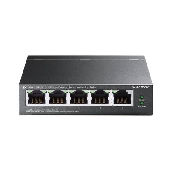 Obrázok pre TP-Link TL-SF1005P Nespravované Fast Ethernet (10/100) Podpora napájení po Ethernetu (PoE) Černá