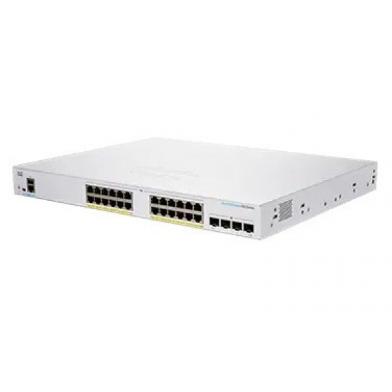 Obrázok pre Cisco CBS250-24PP-4G-EU síťový přepínač Řízený L2/L3 Gigabit Ethernet (10/100/1000) Stříbrná