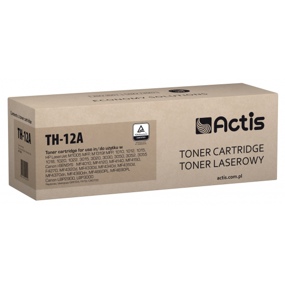 Obrázok pre Actis Tonerová kazeta TH-12A (náhrada za HP 12A Q2612A, Canon FX-10, Canon CRG-703; standardní; 2000 stran; černá)