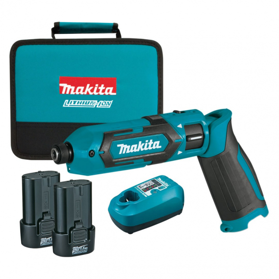 Obrázok pre Makita TD022DSE aku utahovák 1/4" 2450 ot/min 25 Nm Černá, Modrá 7,2 V