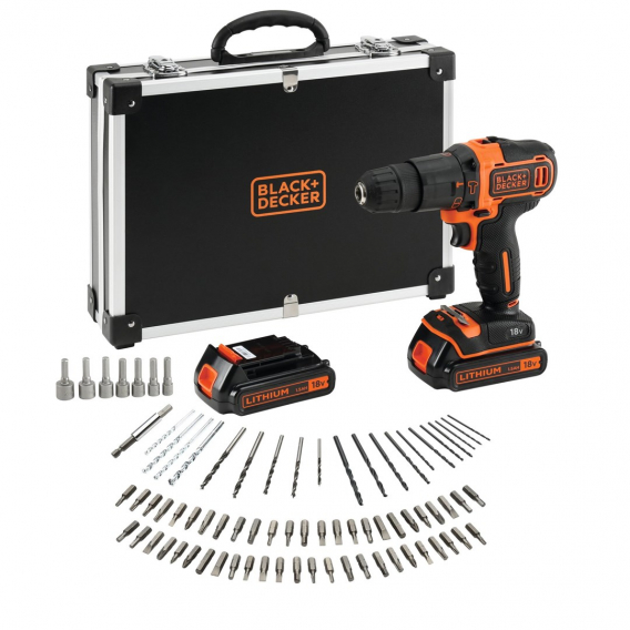 Obrázok pre Black & Decker BDCHD18BAFC-QW vrtačka 1400 ot/min Černá, Oranžová