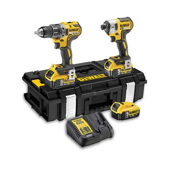 Obrázok pre DeWALT DCK266P3-QW AKU/rázový šroubovák Černá, Žlutá