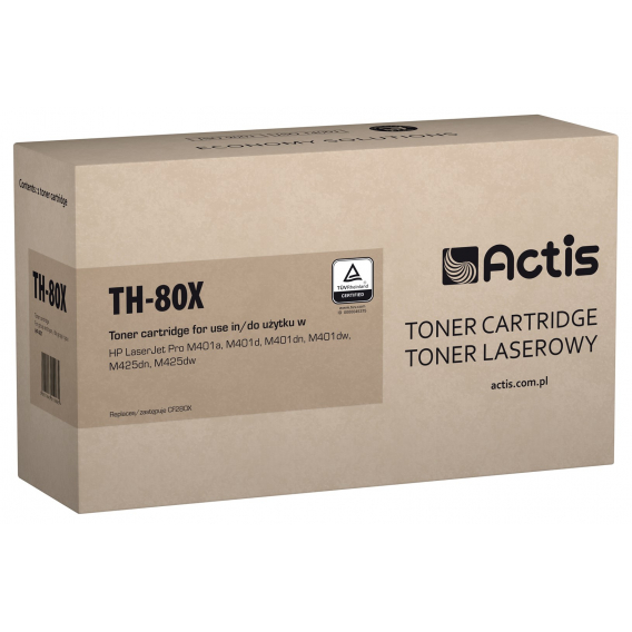 Obrázok pre Actis Tonerová kazeta TH-80X (náhradní HP 80X CF280X; standardní; 6900 stran; černá)