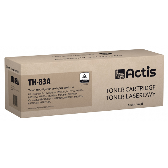 Obrázok pre Actis Tonerová kazeta TH-83A (náhrada za HP 83A CF283A, Canon CRG-737; Supreme; 1500 stran; černá)
