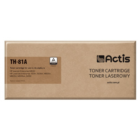 Obrázok pre Actis Tonerová kazeta TH-81A (náhrada za HP 81A CF281A; standardní; 10500 stran; černá)