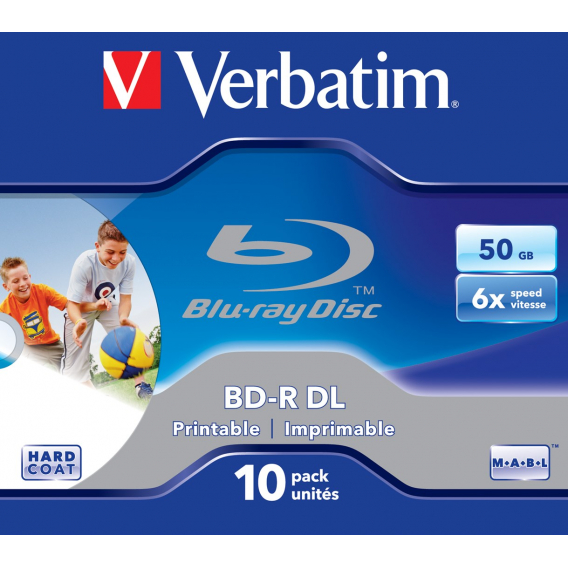 Obrázok pre Verbatim 43736 prázdný Blu-Ray disk BD-R 50 GB 10 kusů