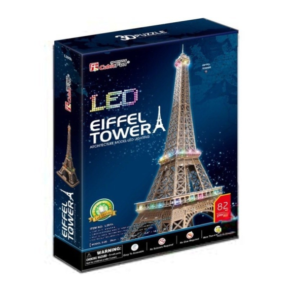 Obrázok pre CUBIC FUN LED 306-20507 3D LED PUZZLE - VĚŽ EIFFEL