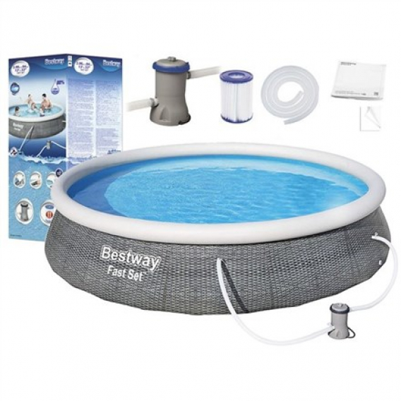 Obrázok pre PROMO Swimming pool EASY SET set (filter pump 12V) 366x76cm 28132GN INTEX