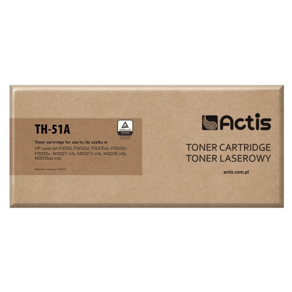 Obrázok pre Actis Tonerová kazeta TH-51A (náhradní HP 51A Q7551A; standardní; 6500 stran; černá)