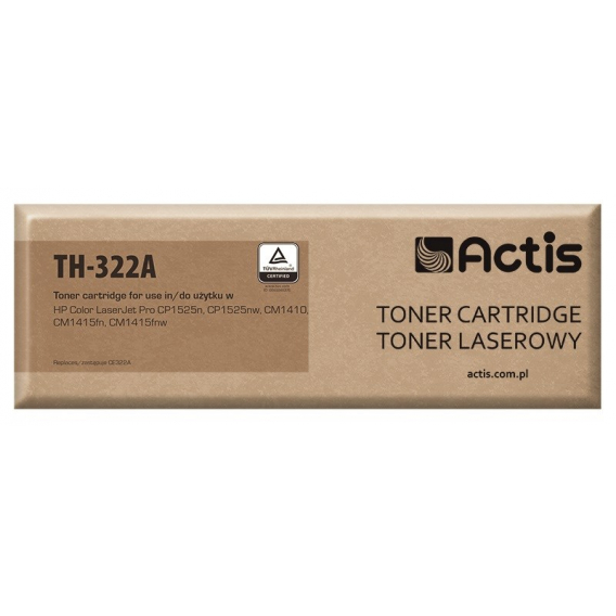 Obrázok pre Actis Tonerová kazeta TH-322A (náhradní kazeta HP 128A CE322A; standardní; 1300 stran; žlutá)