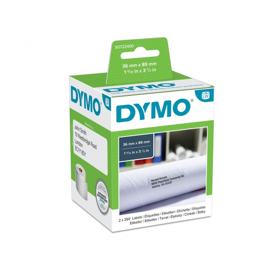 Obrázok pre DYMO LW - Large Address Labels - 36 x 89 mm - S0722400 Bílá Samolepicí štítek