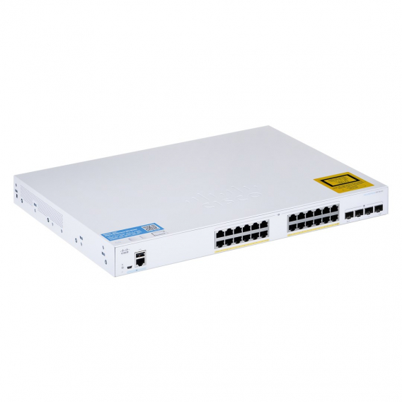 Obrázok pre Cisco CBS250-24FP-4G-EU síťový přepínač Řízený L2/L3 Gigabit Ethernet (10/100/1000) Stříbrná
